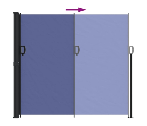 Toldo lateral retráctil azul 180x500 cm