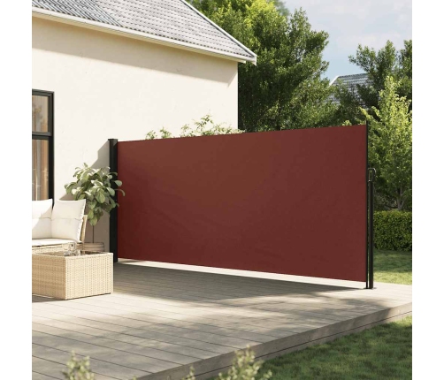 Toldo lateral retráctil marrón 180x500 cm