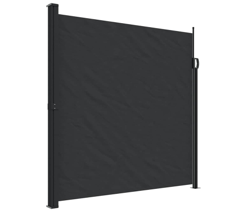 Toldo lateral retráctil negro 200x500 cm