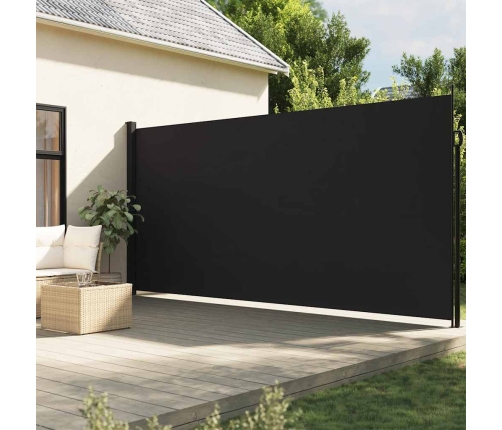 Toldo lateral retráctil negro 200x500 cm