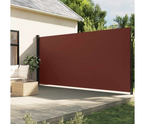 Toldo lateral retráctil marrón 200x500 cm