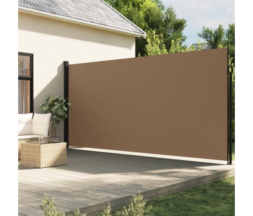 Toldo lateral retráctil gris taupe 200x500 cm