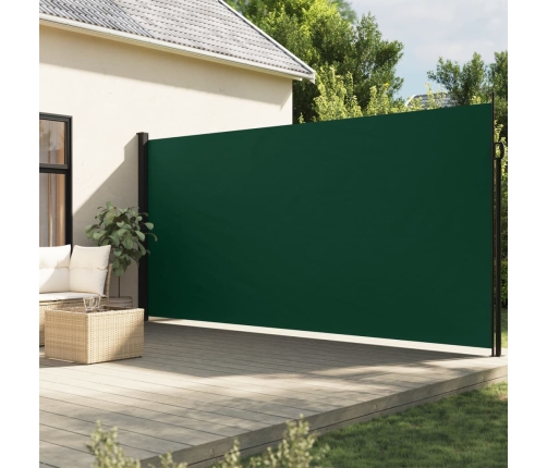 Toldo lateral retráctil verde oscuro 200x500 cm