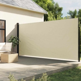 Toldo lateral retráctil crema 220x500 cm