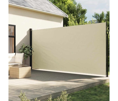 Toldo lateral retráctil crema 220x500 cm