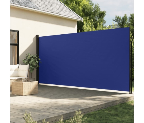 Toldo lateral retráctil azul 220x500 cm