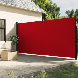 Toldo lateral retráctil rojo 220x500 cm