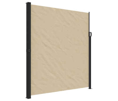 Toldo lateral retráctil beige 220x500 cm