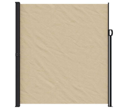 Toldo lateral retráctil beige 220x500 cm
