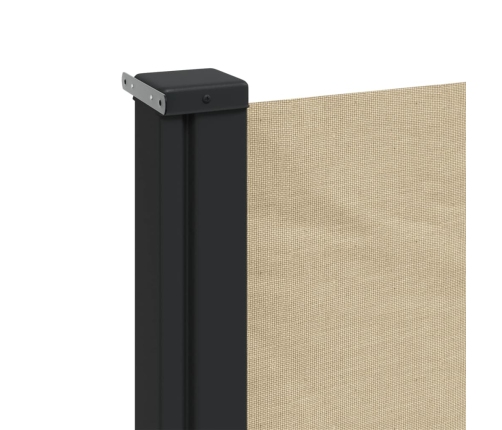 Toldo lateral retráctil beige 220x500 cm