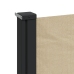 Toldo lateral retráctil beige 220x500 cm