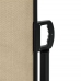 Toldo lateral retráctil beige 220x500 cm