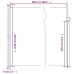 Toldo lateral retráctil beige 220x500 cm