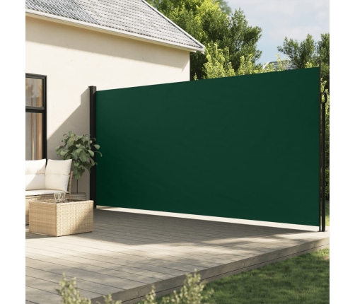 Toldo lateral retráctil verde oscuro 220x500 cm