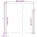 Toldo lateral retráctil gris antracita 220x500 cm