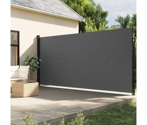 Toldo lateral retráctil gris antracita 220x500 cm