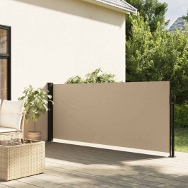 Toldo lateral retráctil beige 120x600 cm