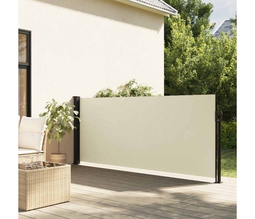 Toldo lateral retráctil crema 140x600 cm