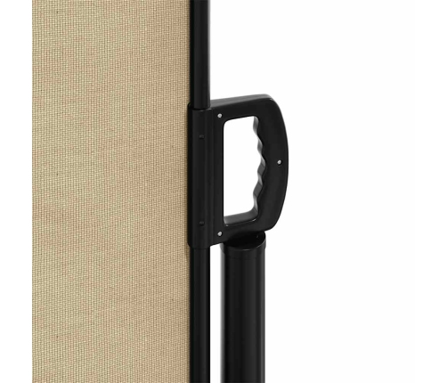 Toldo lateral retráctil beige 140x600 cm