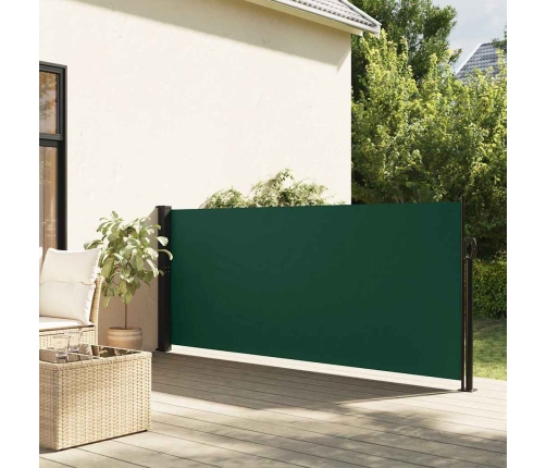 Toldo lateral retráctil verde oscuro 140x600 cm