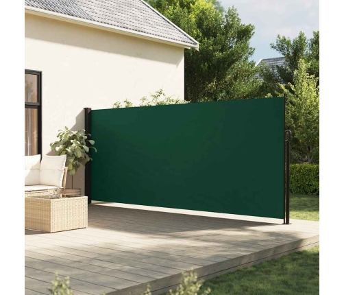 Toldo lateral retráctil verde oscuro 160x600 cm