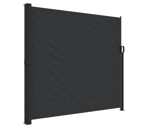 Toldo lateral retráctil negro 180x600 cm