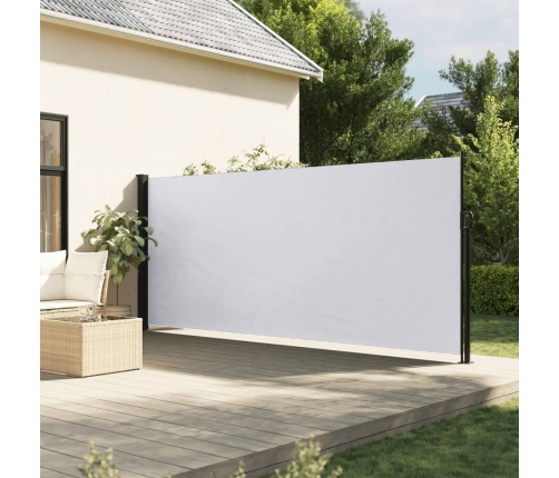 Toldo lateral retráctil blanco 180x600 cm