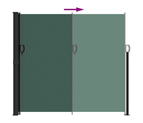 Toldo lateral retráctil verde oscuro 180x600 cm