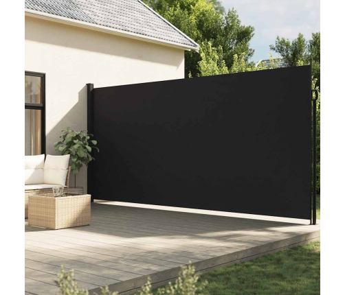 Toldo lateral retráctil negro 200x600 cm