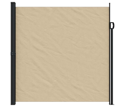 Toldo lateral retráctil beige 200x600 cm