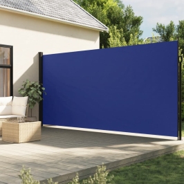 Toldo lateral retráctil azul 220x600 cm