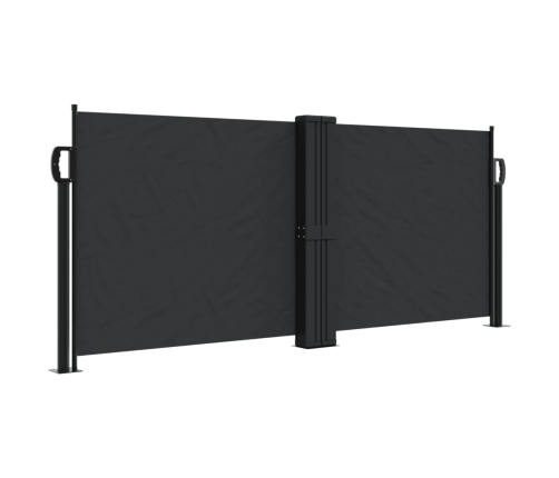 Toldo lateral retráctil negro 100x600 cm