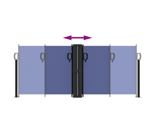 Toldo lateral retráctil azul 100x600 cm