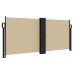 Toldo lateral retráctil beige 100x600 cm