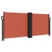 Toldo lateral retráctil terracota 100x600 cm