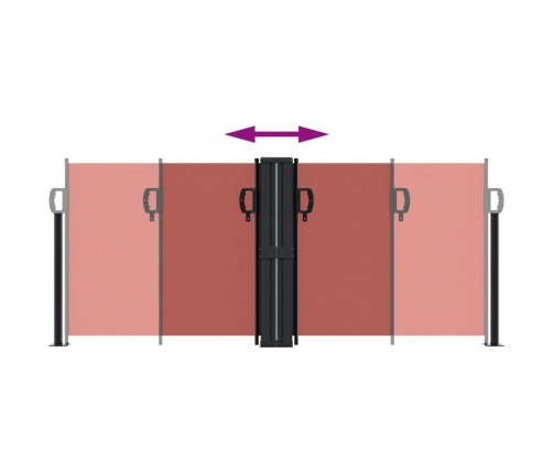 Toldo lateral retráctil terracota 100x600 cm