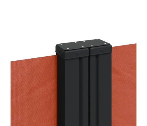 Toldo lateral retráctil terracota 100x600 cm