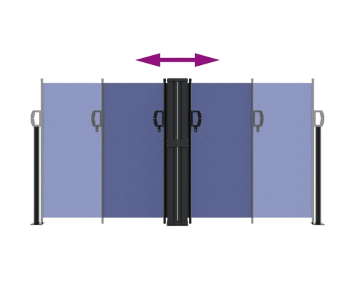 Toldo lateral retráctil azul 120x600 cm