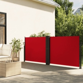 Toldo lateral retráctil rojo 120x600 cm