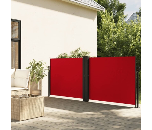 Toldo lateral retráctil rojo 120x600 cm