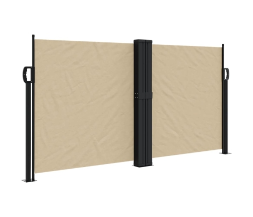 Toldo lateral retráctil beige 120x600 cm