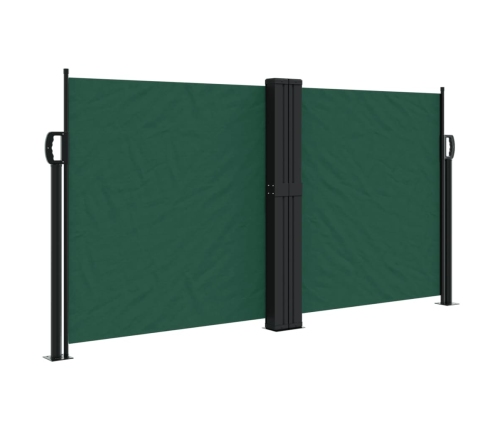 Toldo lateral retráctil verde oscuro 120x600 cm