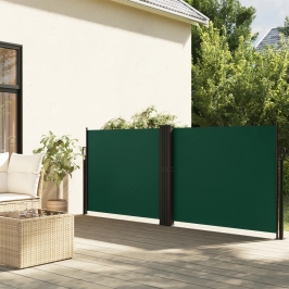 Toldo lateral retráctil verde oscuro 120x600 cm