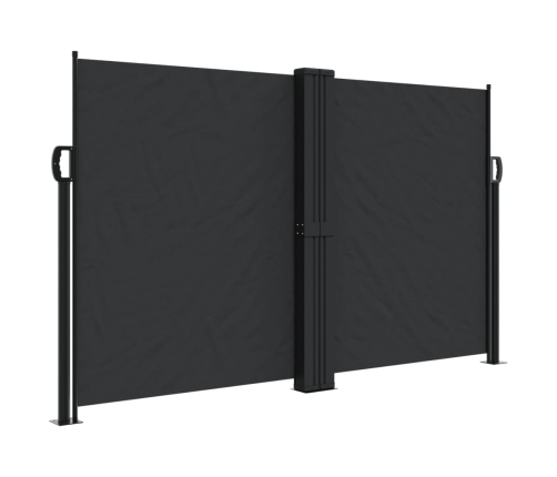 Toldo lateral retráctil negro 140x600 cm