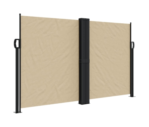 Toldo lateral retráctil beige 140x600 cm