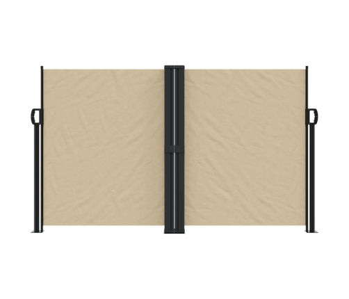 Toldo lateral retráctil beige 140x600 cm