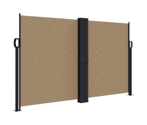 Toldo lateral retráctil gris taupe 140x600 cm