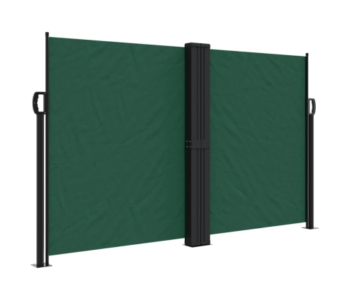 Toldo lateral retráctil verde oscuro 140x600 cm