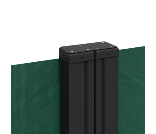 Toldo lateral retráctil verde oscuro 140x600 cm