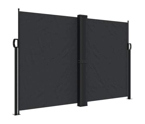 Toldo lateral retráctil negro 160x600 cm